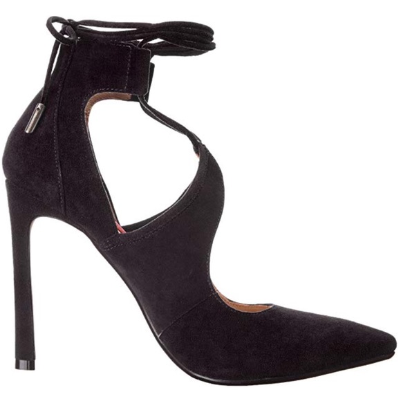 Lace Up Pointy Toe Towering Stiletto Heel Pump - Picture 5 of 5